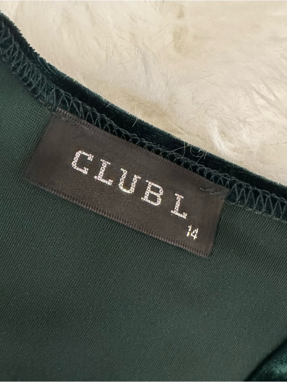 Club L London Deep Evergreen Velvet Midi Dress | Long Sleeve Wrap Slit | Size M - Picture 6 of 15